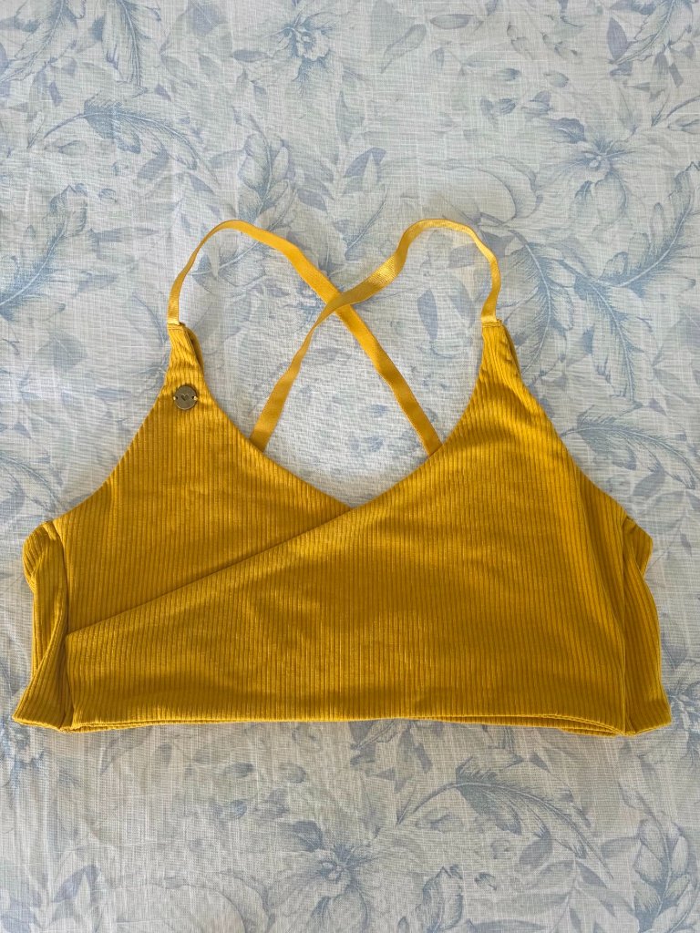 Love Fitness Cozy Ribbed High Impact Sports Bra In Honey Yellow — image 6 of 8